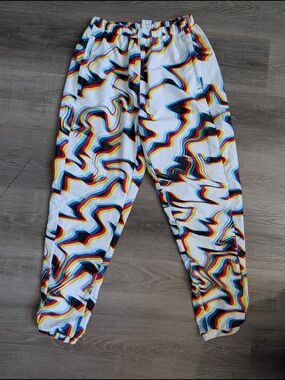 Crystal Dream Track Pants Small Multicolor Rave Streetwear Joggers